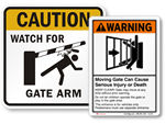 Gate Warning Signs