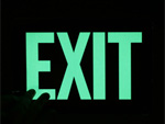 Glow in the Dark Exit Signs