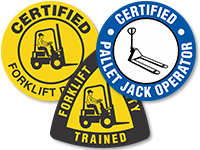 Forklift Certification Hard Hat Sticker