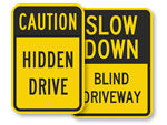 Hidden Driveway Signs