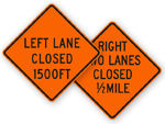 Lane Closed Signs