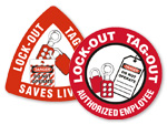 Lock Out Tag Out Trained   Hard Hat Labels