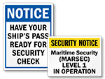Maritime Security Signs