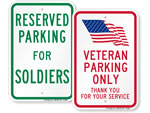 Military Parking Signs