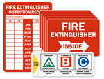 NFPA 10 Signs for Portable Fire Extinguishers