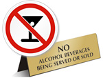 No Alcohol Signs