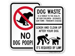 Dog Poop Signs
