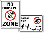 Dog Poop Signs