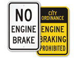 No Engine Braking Signs