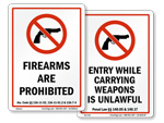 Gun Law Signs