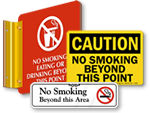No Smoking Beyond this Point Signs