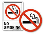 No Smoking Door Decals