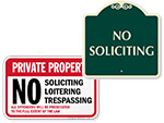 No Soliciting Signs