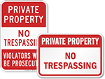 No Trespassing Signs