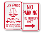 Novelty Parking Signs - by Profession