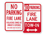Official State Fire Lane Signs