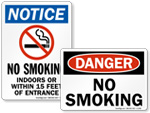 No Smoking Signs