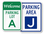 Parking Lot Area Signs