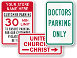 Parking Signs by Organization