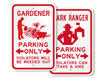 Novelty Parking Signs – by Profession