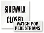Pedestrian & Sidewalk Stencils