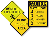 People Crossing Signs