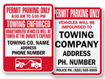 Permit Parking Only Signs