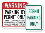 Parking Permit Signs