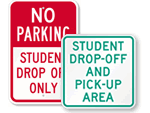 Drop Off & Pick Up Signs