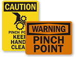 Pinch Point Signs
