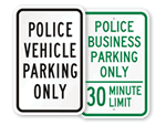 Police Parking Signs