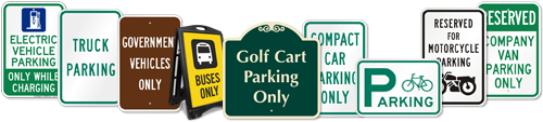 Reserved Parking Signs by Vehicle