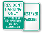 Resident Parking Signs