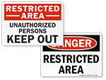 Restricted Area Signs