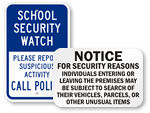 School Security Signs