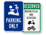 Scooter Parking Signs