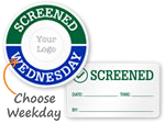 Screened Visitor Stickers & Badges