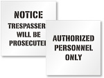 Authorized Personnel Only Stencils