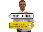 Custom Arrow Shaped Metal Signs