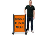 Sidewalk Closed Signs