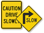 Slow Traffic Signs   All Signs