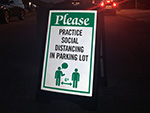 Social Distancing Signs for Parking Lots