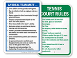 Sports Etiquette Signs