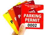 Stock Parking Permit Hang Tags