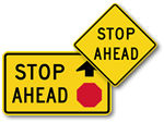 STOP Ahead Signs