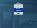 Custom Parking Permit with Suction Cups