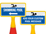 Pool Cone Top Signs