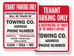 Tenant Parking Only Signs