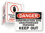 Unauthorized Personnel Keep Out Signs