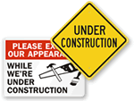 Under Construction Signs